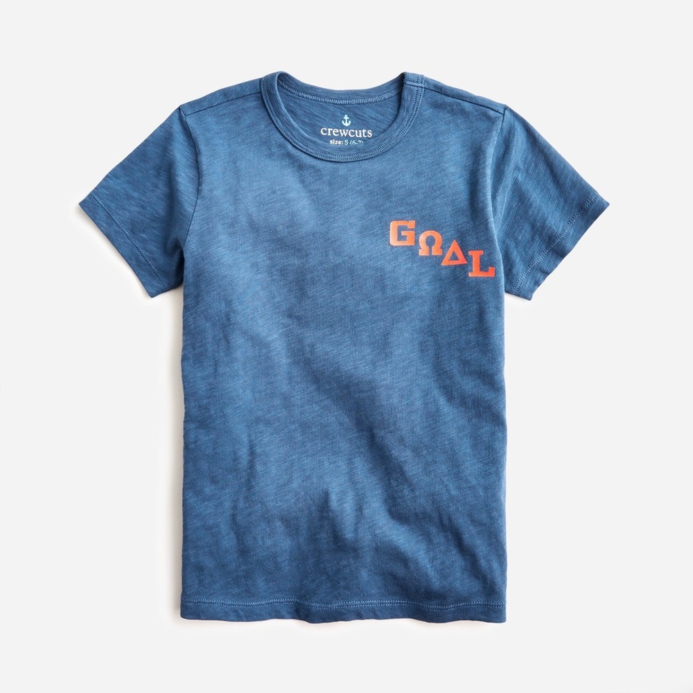NWT Crewcuts by J Crew Greek Life Goal T Shirt XXS